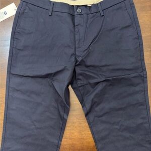 Dockers Signature Lux Cotton Athletic Fit Stretch Khaki Pants - 36 x 34 - Navy